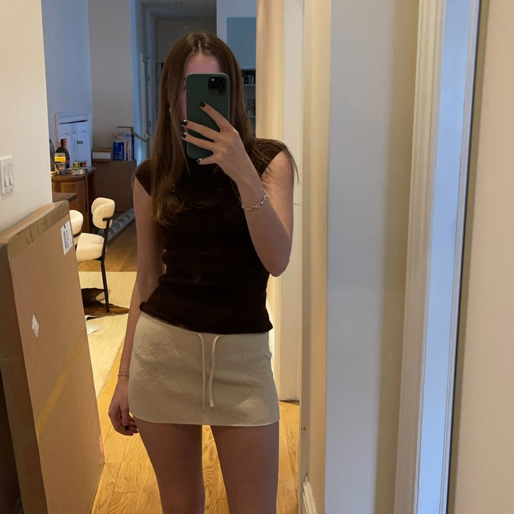 Tank air mini skirt tan